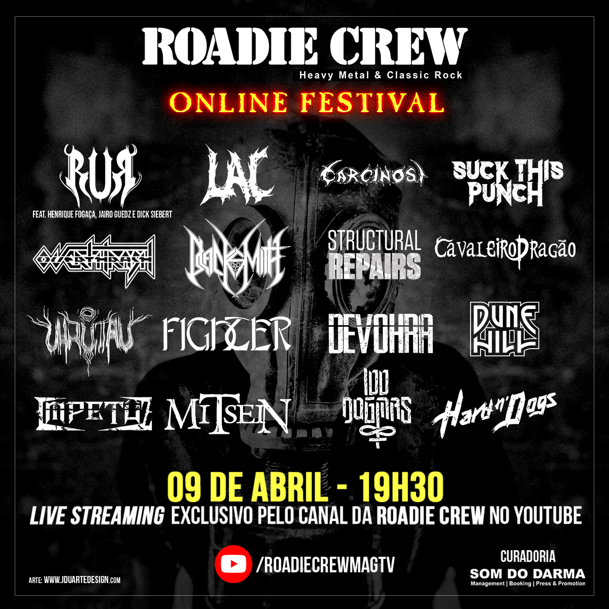 Edição de abril do "Roadie Crew Online Festival" traz grandes